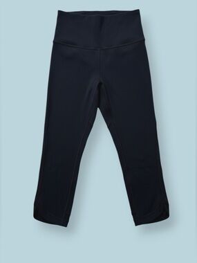 Lululemon Revitalize Crop 21 Black Mesh Leggings Size 4